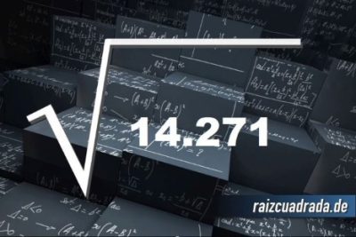 ¿Qué se obtiene al resolver la raíz de 14271?