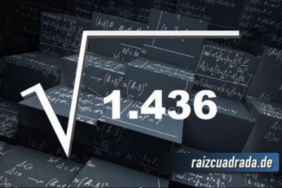 Resultado de la raíz cuadrada de 1436