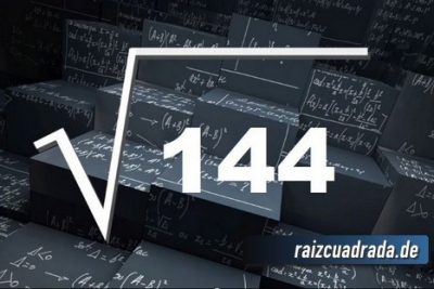 ¿Qué resultado obtenemos al resolver la raíz de 144?
