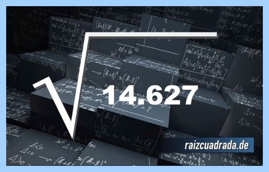 Forma de representar matemáticamente la raíz del número 14627