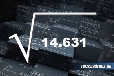 ¿Qué resultado obtenemos al resolver la raíz de 14631?