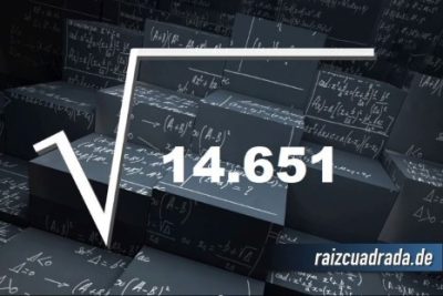 ¿Qué resultado obtenemos al resolver la raíz de 14651?