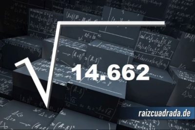 ¿Qué se obtiene al resolver la raíz de 14662?