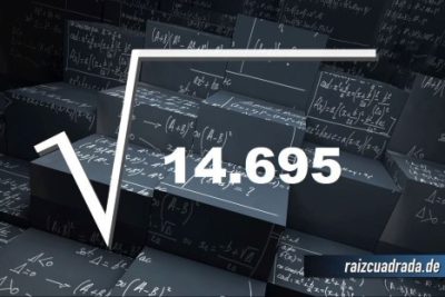 ¿Cuál es la raíz cuadrada de 14695?