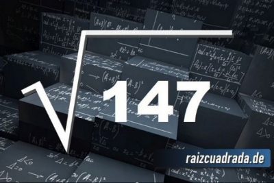 Resultado de la raíz cuadrada de 147