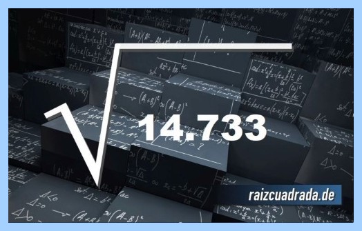 Como se representa matemáticamente la raíz cuadrada de 14733
