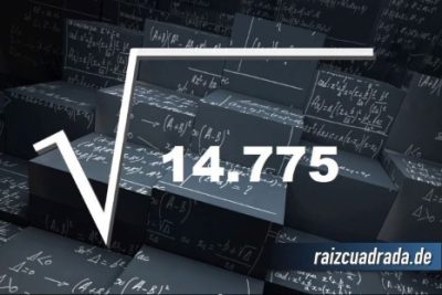 Resultado de la raíz cuadrada de 14775