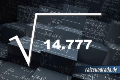 ¿Cuál es la raíz de 14777?