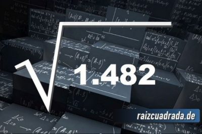 Resultado de la raíz cuadrada de 1482