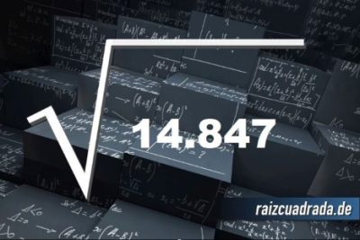 Resultado de la raíz cuadrada de 14847