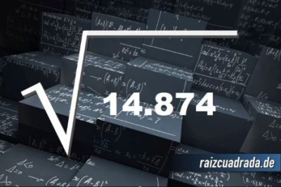 ¿Cuál es el resultado de la raíz de 14874?