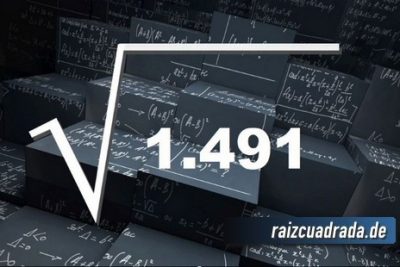 Resultado de la raíz de 1491