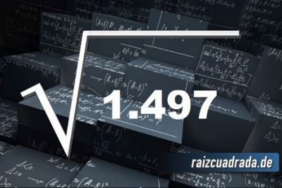 Resultado de la raíz de 1497