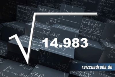 ¿Qué se obtiene al resolver la raíz de 14983?