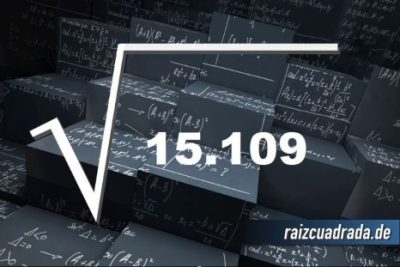 Resultado de la raíz de 15109