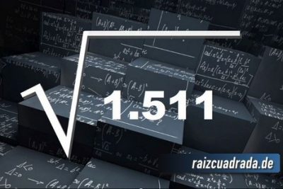 ¿Cuál es el resultado de la raíz cuadrada de 1511?