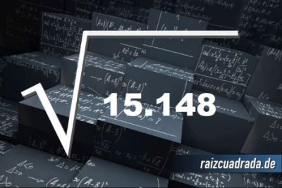 ¿Qué resultado obtenemos al resolver la raíz de 15148?