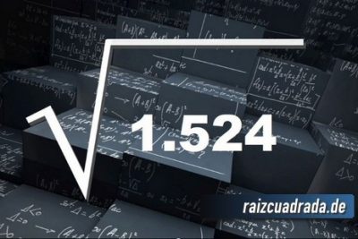 ¿Cuál es el resultado de la raíz cuadrada de 1524?