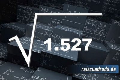 Resultado de la raíz de 1527