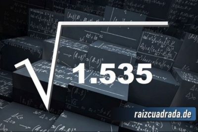 Resultado de la raíz cuadrada de 1535