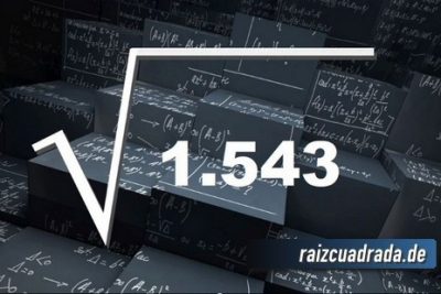 ¿Qué se obtiene al resolver la raíz de 1543?