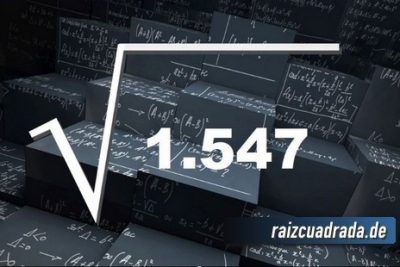 ¿Cuál es la raíz de 1547?
