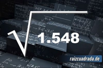 Resultado de la raíz de 1548