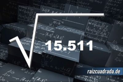 Resultado de la raíz cuadrada de 15511