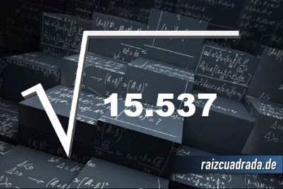 Resultado de la raíz de 15537