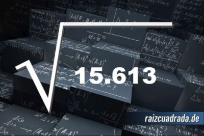 Resultado de la raíz de 15613
