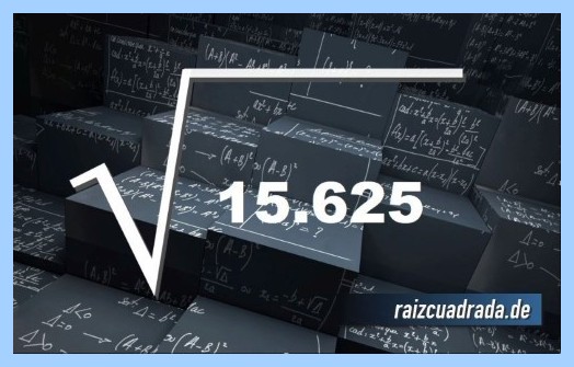  RA Z CUADRADA De 1 5 6 2 5 Resultado De La Ra z De 15625 La 