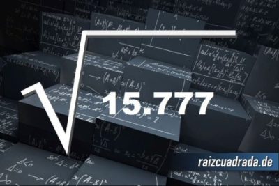 Resultado de la raíz de 15777
