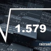 Resultado de la raíz de 1579