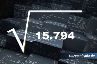 ¿Qué se obtiene al resolver la raíz cuadrada de 15794?