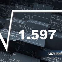 ¿Cuál es el resultado de la raíz de 1597?