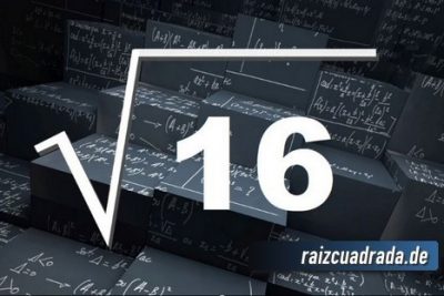 Resultado de la raíz cuadrada de 16