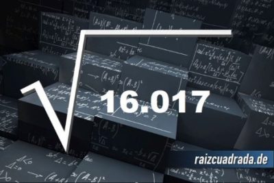 Resultado de la raíz cuadrada de 16017