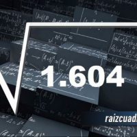 Resultado de la raíz de 1604