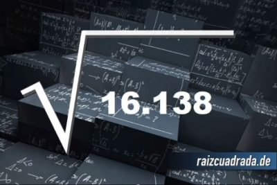 Resultado de la raíz de 16138