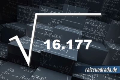 Resultado de la raíz cuadrada de 16177