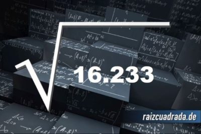 ¿Qué resultado obtenemos al resolver la raíz cuadrada de 16233?
