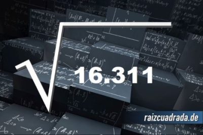 ¿Cuál es el resultado de la raíz cuadrada de 16311?