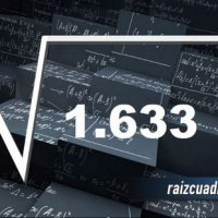 ¿Qué resultado obtenemos al resolver la raíz cuadrada de 1633?