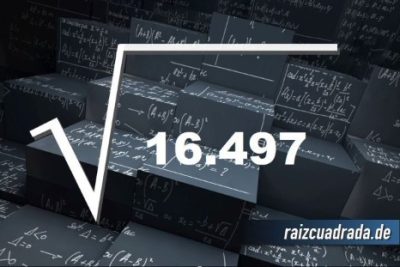 ¿Qué se obtiene al resolver la raíz de 16497?