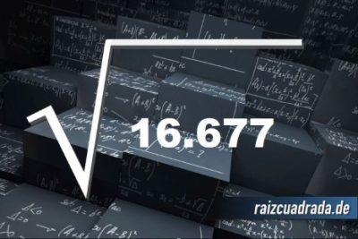 Resultado de la raíz cuadrada de 16677