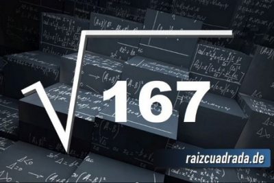 Resultado de la raíz cuadrada de 167