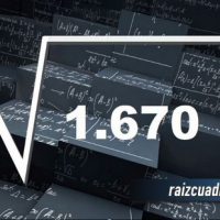 Resultado de la raíz de 1670