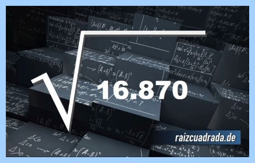 Representación matemáticamente la operación matemática raíz del número 16870