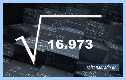 Como se representa frecuentemente la operación matemática raíz cuadrada del número 16973