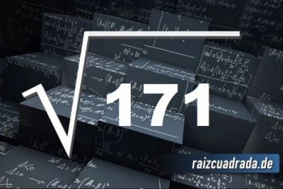 Resultado de la raíz cuadrada de 171